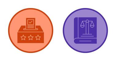 Ballot and Book Icon vector