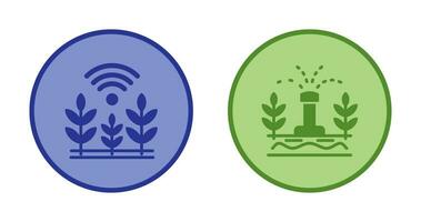 Wheat and Sprinkler Icon vector