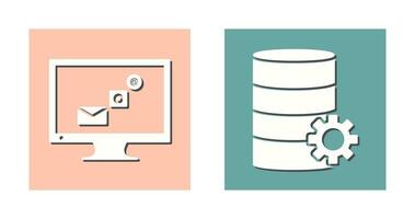 digital marketing and database management Icon vector