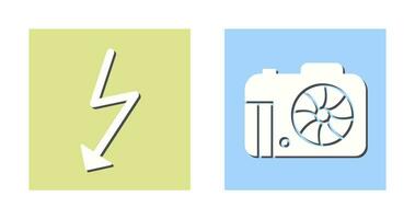 flash and camera Icon vector