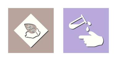 Environment hazard and Corrosive hazard  Icon vector