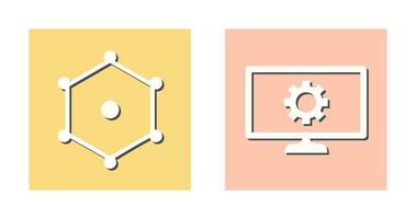 nodes and network setting  Icon vector