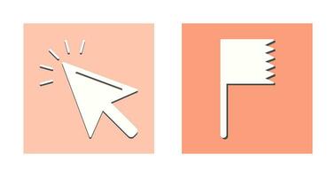 mouse and flag Icon vector