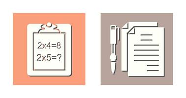 Solving Question and Document and Pen Icon vector