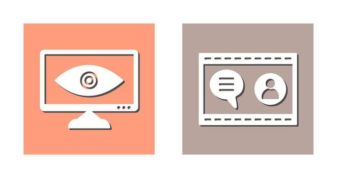 Web Visibility and Web Support  Icon vector