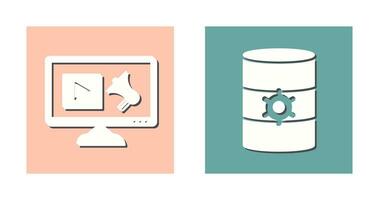 Digital Marketing and Database Management Icon vector