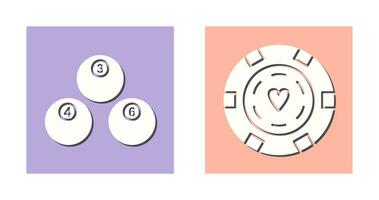 Snooker Balls and Poker Chips Icon vector