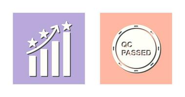 Reputation Management and QC Passed Icon vector