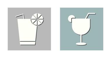 lemon juice and drinks Icon vector