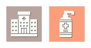 hospital y frío icono vector