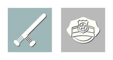 Baton and Police Icon vector