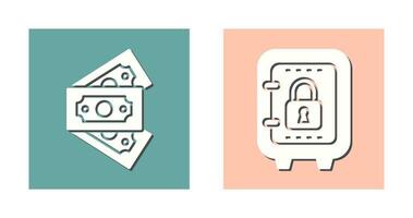 Money and Safe Box Icon vector