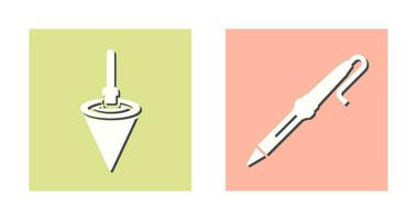 Plumb Bob and Soldering Icon vector