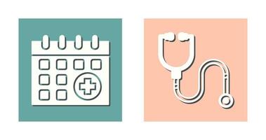 Calender and healthcare Icon vector