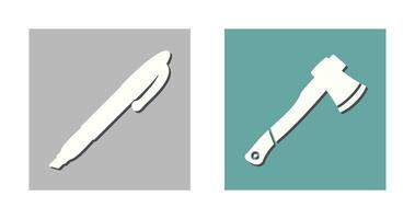 Marker and Axe Icon vector