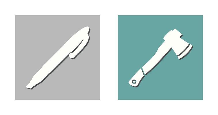 Marker and Axe Icon