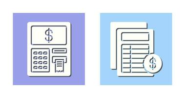 Atm and Invoice Icon vector