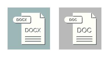 DOCX and DOC Icon vector