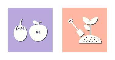 Fruits and Vegetables and Plantation Icon vector