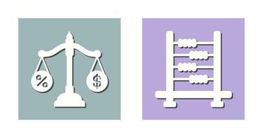 Scale and Abacus Icon vector