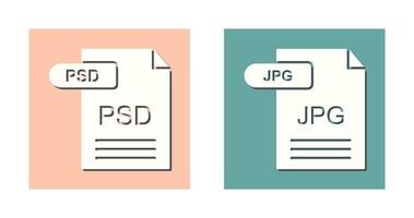 psd y jpg icono vector