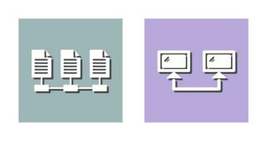 Connectesd Systems and Network Files Icon vector