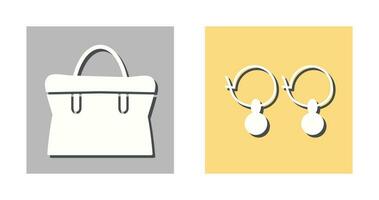 Bag and Earrings Icon vector