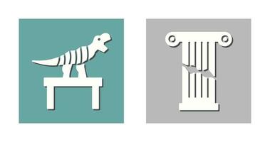 Bones Exhibit and Broken Icon vector