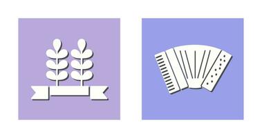 Accordion a d Wheat Icon vector