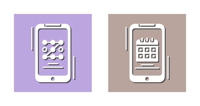 modelo código y calendario icono vector