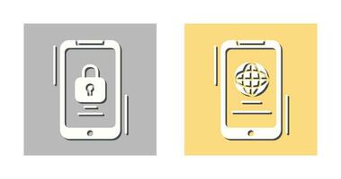 Browser and Lock Icon vector