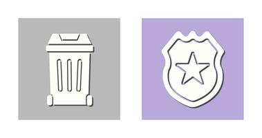 Gargage and Shield Icon vector