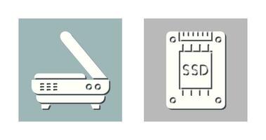 escáner y difícil conducir icono vector