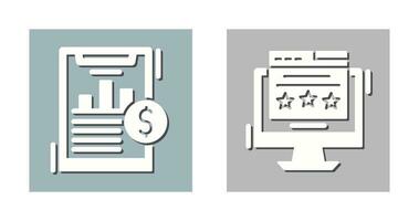Financial Analytics and Webpage Icon vector