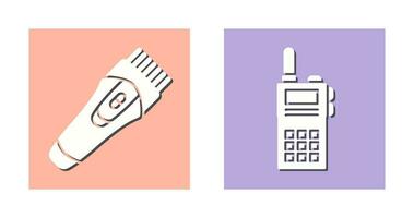 Trimmer and Communication Icon vector