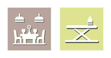 Iron Board and Table Icon vector