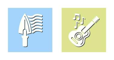 Trowel and Guitar Icon vector