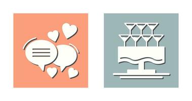 Love Chat and Glasses Icon vector