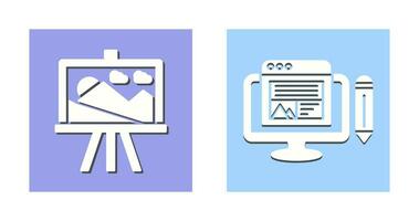 Canvas and Web design Icon vector