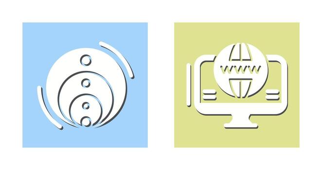 Venn Diagram and Web Icon vector