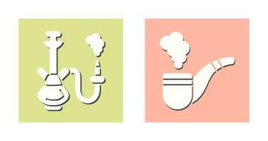 Hookah and Smoke Pipe Icon vector