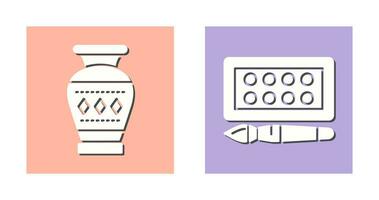 Vase and Water Colors Icon vector