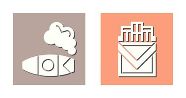 Cigar and Cigarette Pack Icon vector