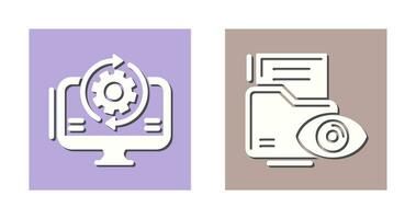 Synchronization and Data Visualization Icon vector