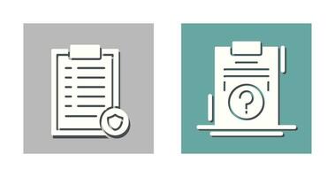 List Protection and Question Icon vector