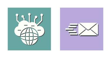 Computing Cloud and Mail Icon vector