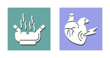 Heart Attack and hashtray Icon vector
