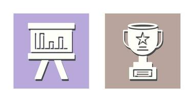 Board and Trophy Icon vector