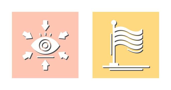 Visualization and Flag Icon vector