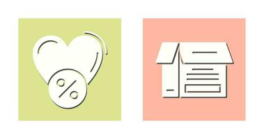 Heart and Box Icon vector